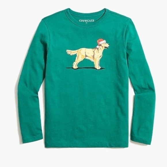 2/$20 Crewcuts Santa Hat Dog Shirt L 10-11 - Picture 1 of 6